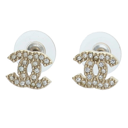 CHANEL Coco Mark Bijou Design Earrings Gold Size ONE SIZE