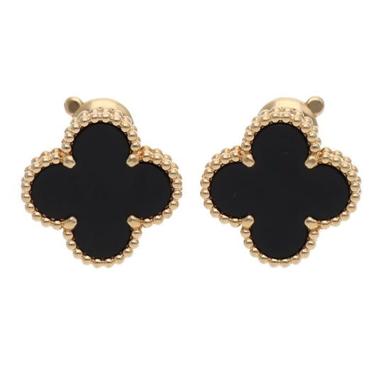VANCLEEF & ARPELS Vintage Alhambra 18K YG Onyx Size ONE SIZE