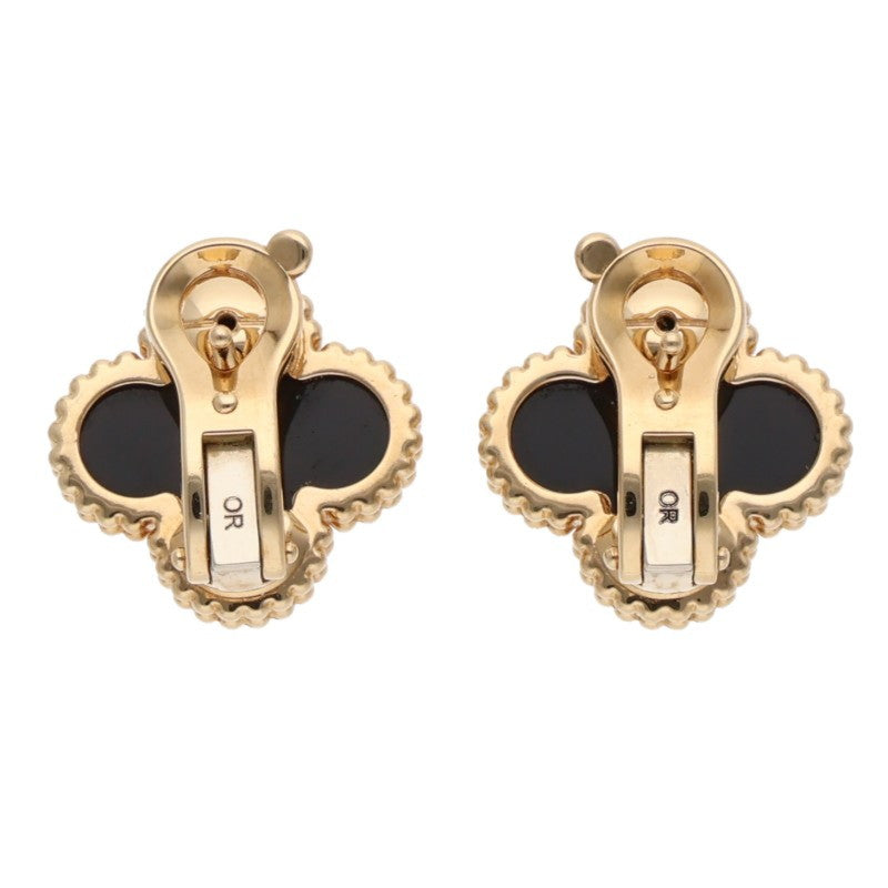 VANCLEEF & ARPELS Vintage Alhambra 18K YG Onyx Size ONE SIZE