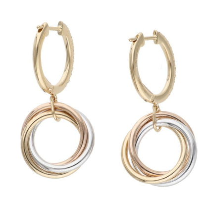 Cartier Trinity 18K Diamond Earrings Size ONE SIZE