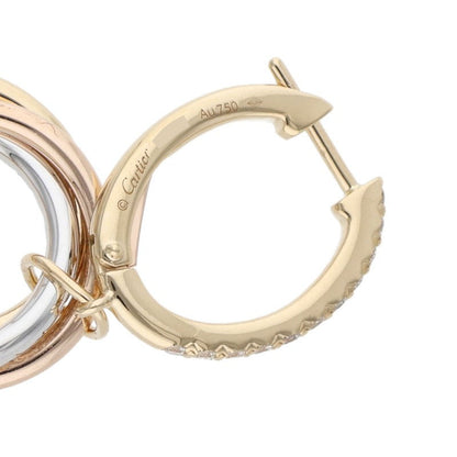 Cartier Trinity 18K Diamond Earrings Size ONE SIZE