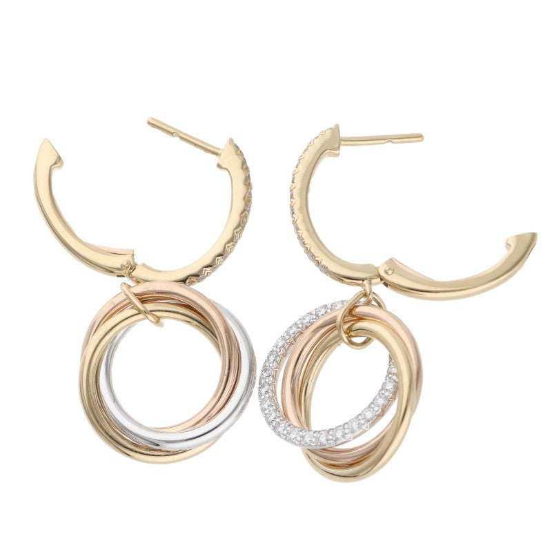Cartier Trinity 18K Diamond Earrings Size ONE SIZE