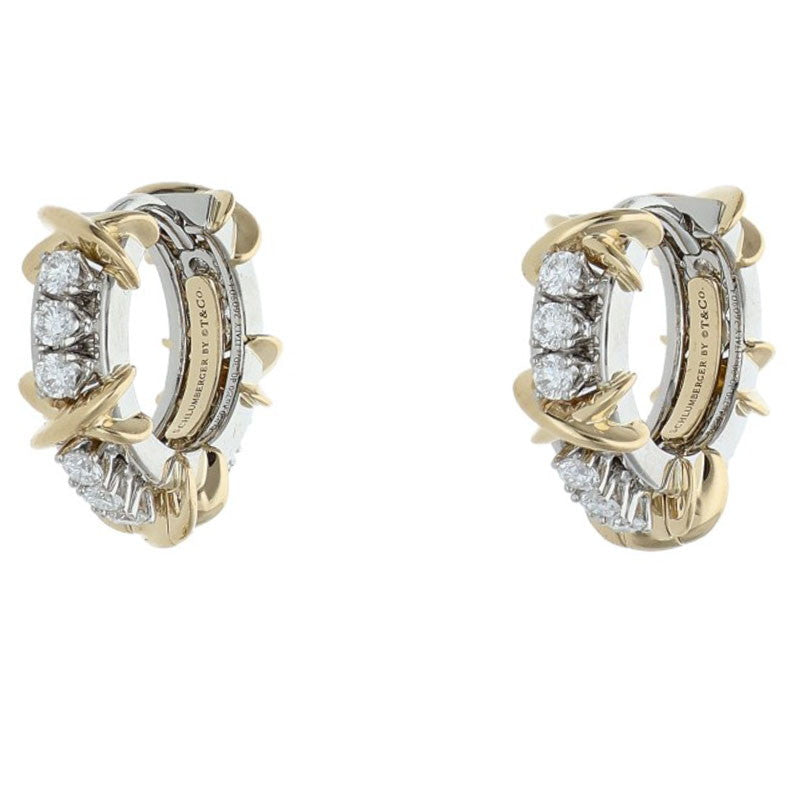 TIFFANY&Co. Schlumberger 16 Stone YG Earrings Size ONE SIZE