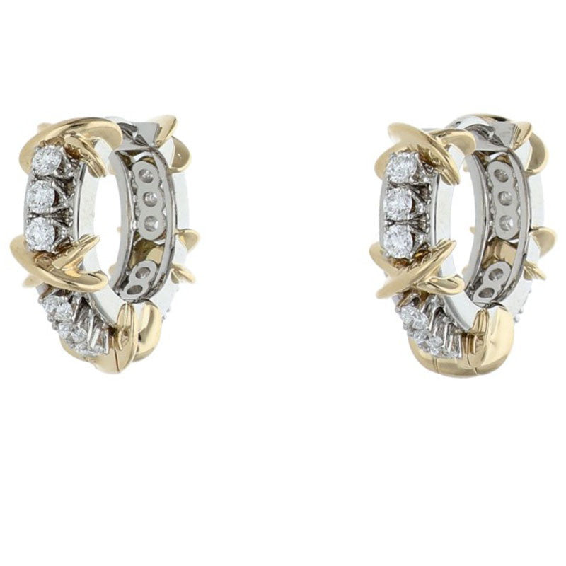 TIFFANY&Co. Schlumberger 16 Stone YG Earrings Size ONE SIZE