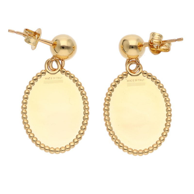 CELINE Triomphe Medal Gold Earrings Gold