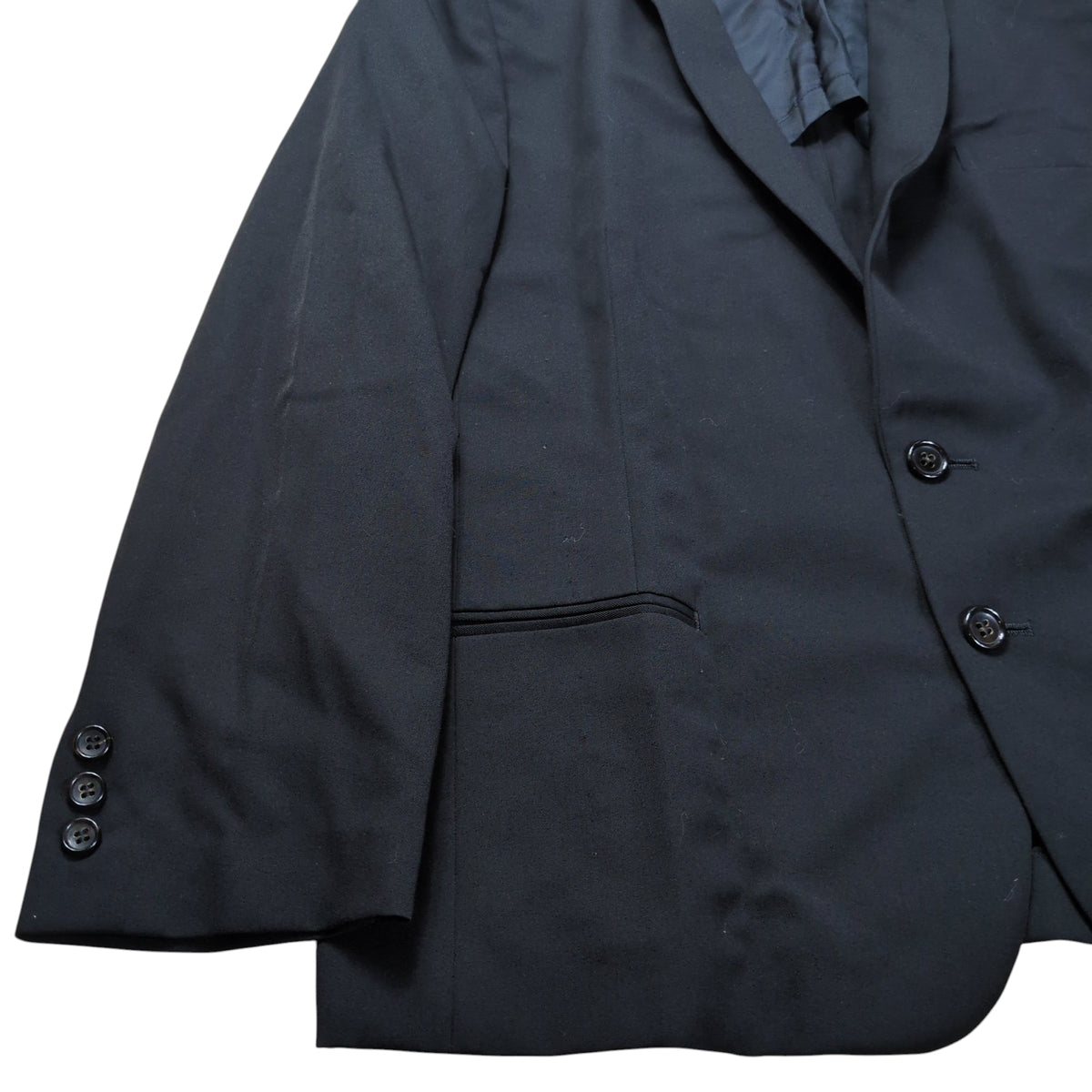 Comme des Garcons 92SS Black Wool Gabardine 2B Jacket Size M