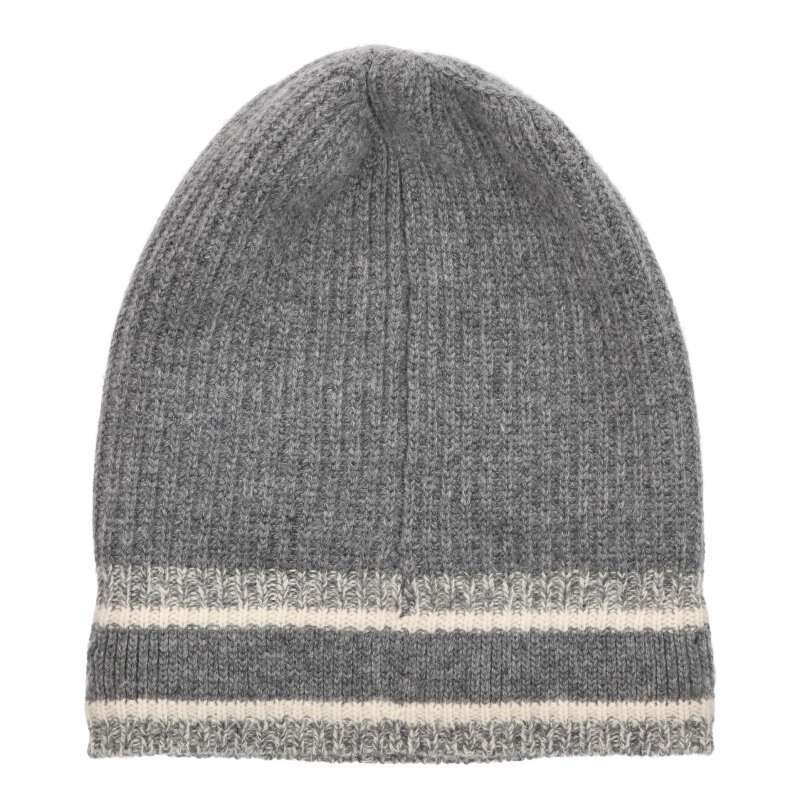 DIOR Wool Cashmere Logo Beanie Knit Cap Gray Size U