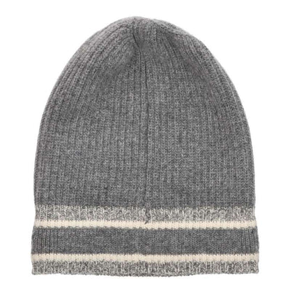 DIOR Wool Cashmere Logo Beanie Knit Cap Gray Size U