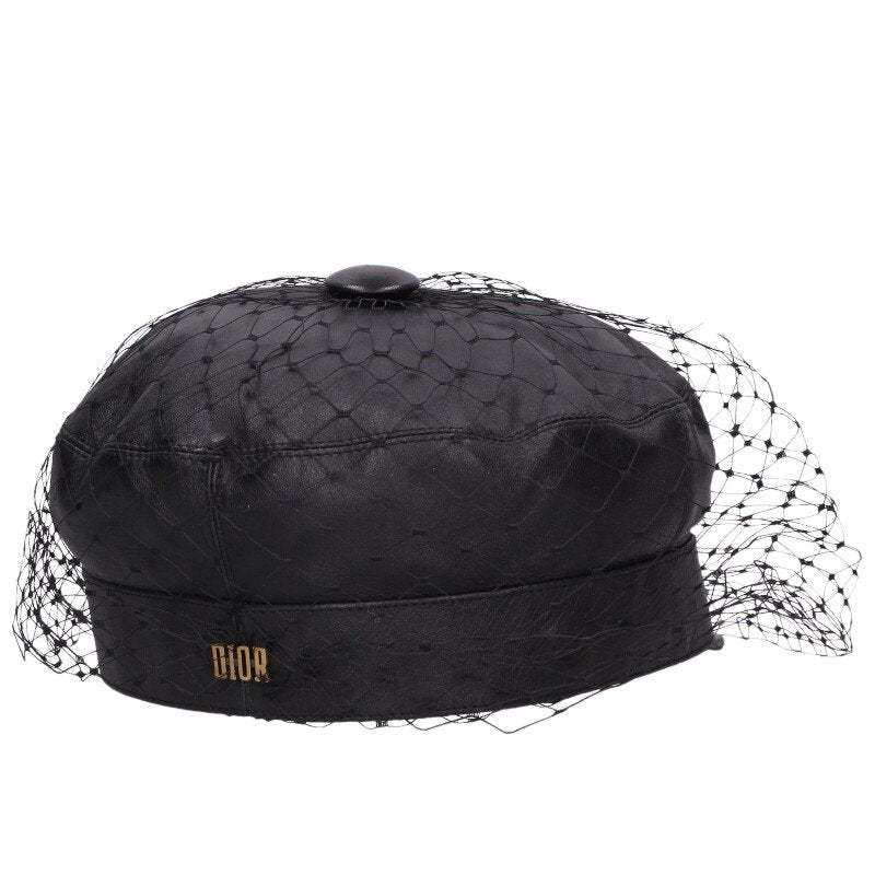 Christian Dior Lamb Leather Casquette Hat Size ONE SIZE