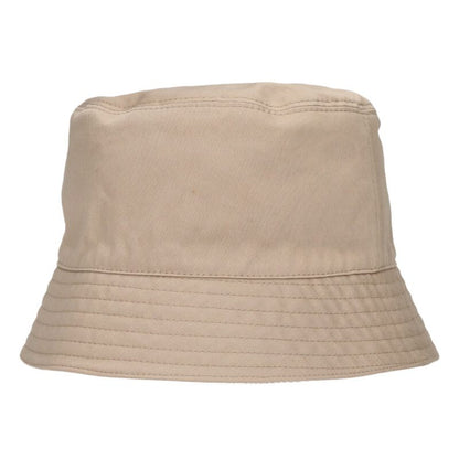 PRADA Cotton Logo Bucket Hat Beige Size ONE SIZE