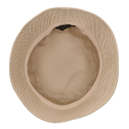 PRADA Cotton Logo Bucket Hat Beige Size ONE SIZE