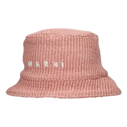 MARNI Cotton Nylon Logo Embroidered Bucket Hat Size ONE SIZE