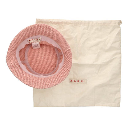 MARNI Cotton Nylon Logo Embroidered Bucket Hat Size ONE SIZE
