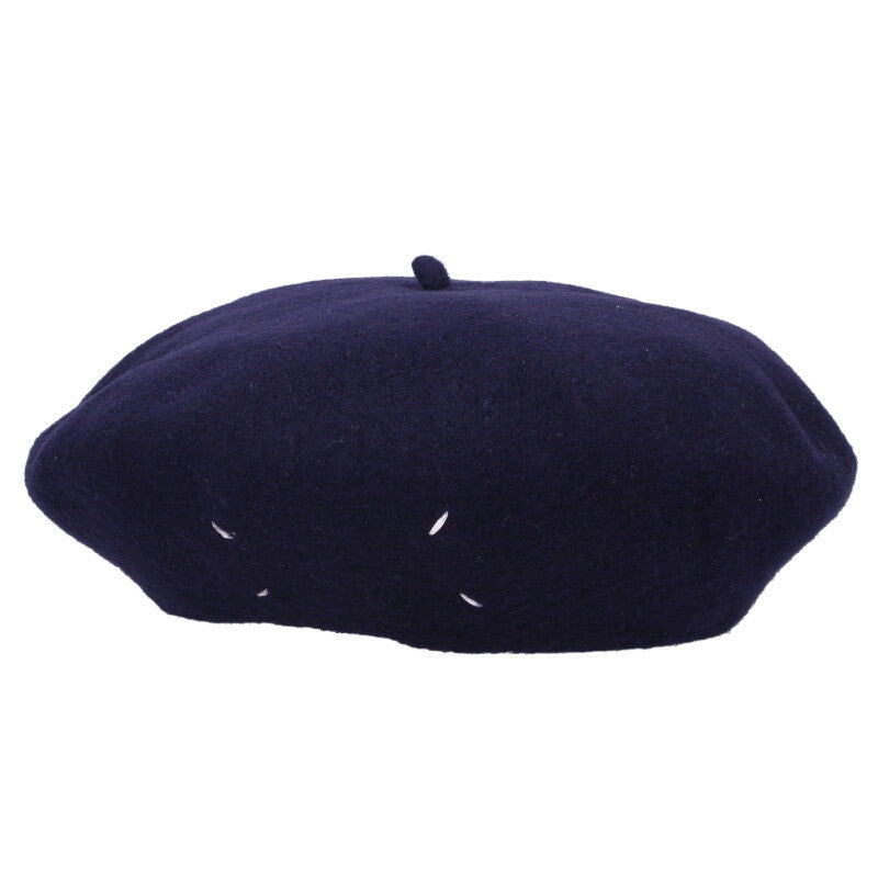 Maison Margiela Wool Beret Hat Navy Size S