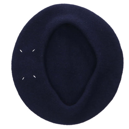 Maison Margiela Wool Beret Hat Navy Size S