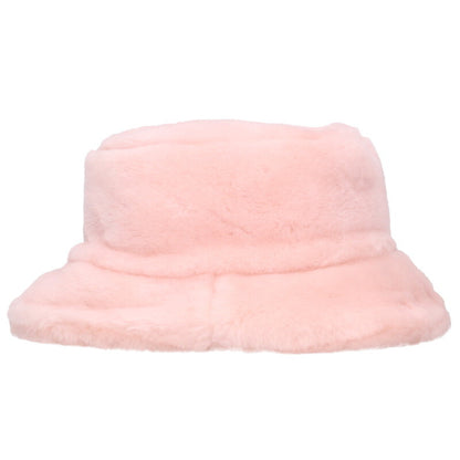 miumiu 5HC196 Logo Design Fur Bucket Hat Pink Size ONE SIZE
