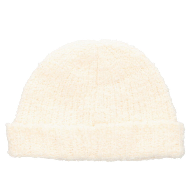 Chloe Wool Blend Knit Beanie Hat White