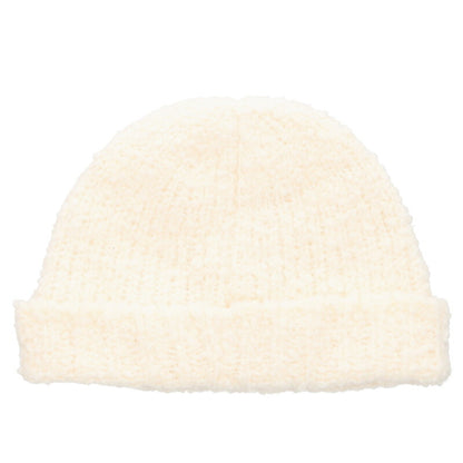 Chloe Wool Blend Knit Beanie Hat White