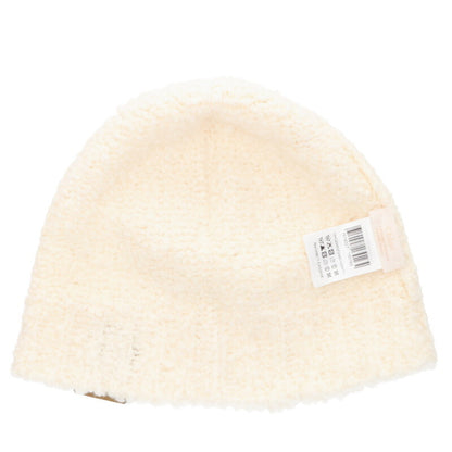 Chloe Wool Blend Knit Beanie Hat White