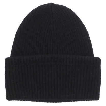 CHANEL Coco Mark Cashmere Beanie Black