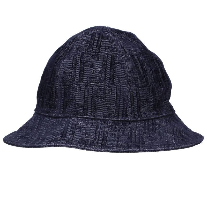 FENDI Zucca Denim Bucket Hat Indigo Size 30