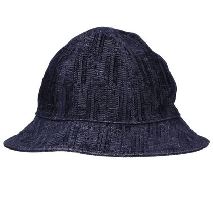 FENDI Zucca Denim Bucket Hat Indigo Size 30