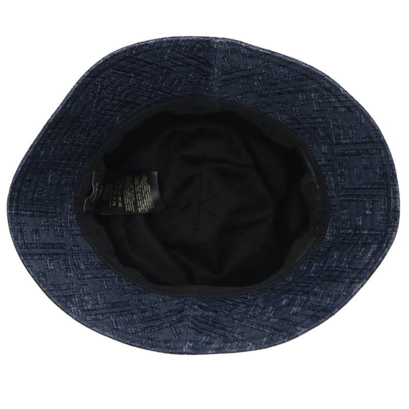 FENDI Zucca Denim Bucket Hat Indigo Size 30