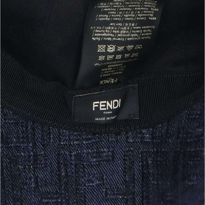 FENDI Zucca Denim Bucket Hat Indigo Size 30
