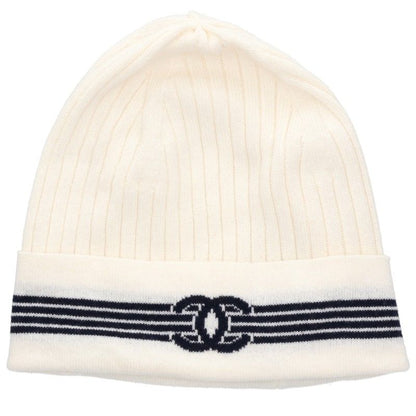 CHANEL Coco Mark Cashmere Beanie Size ONE SIZE