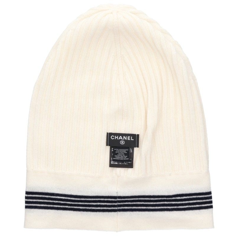CHANEL Coco Mark Cashmere Beanie Size ONE SIZE
