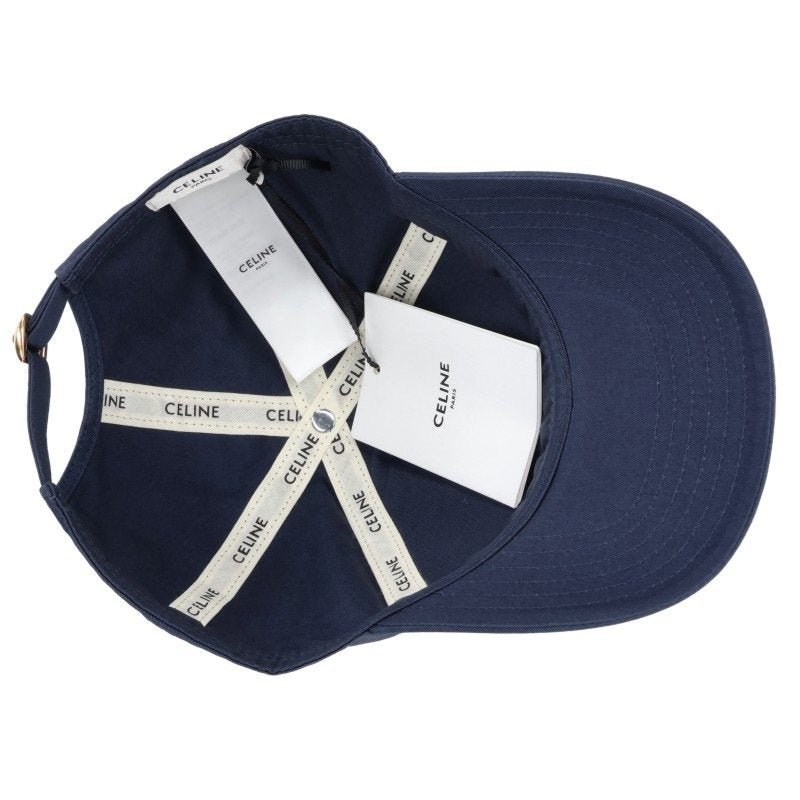 CELINE Initial Baseball Cap Blue Cotton Size S