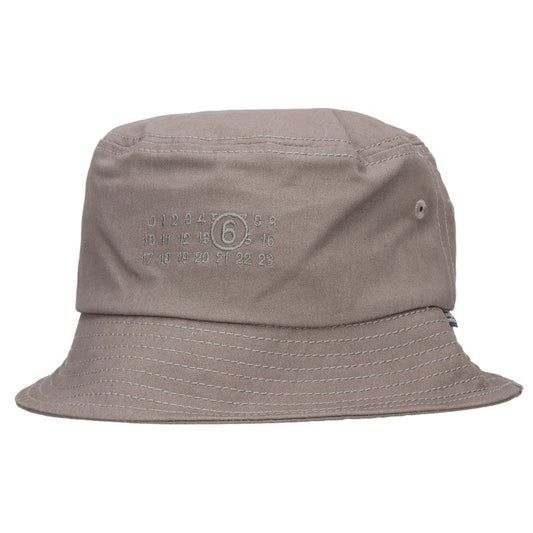 MM6 26SS Cotton Logo Embroidered Bucket Hat Gray Size M
