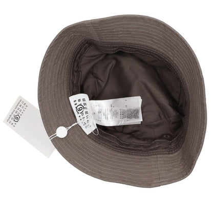 MM6 26SS Cotton Logo Embroidered Bucket Hat Gray Size M