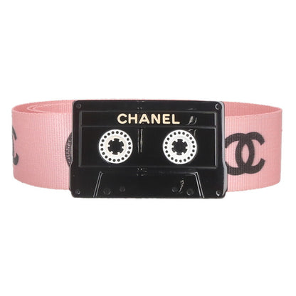 CHANEL Pink Cassette Nylon Belt Size ONE SIZE