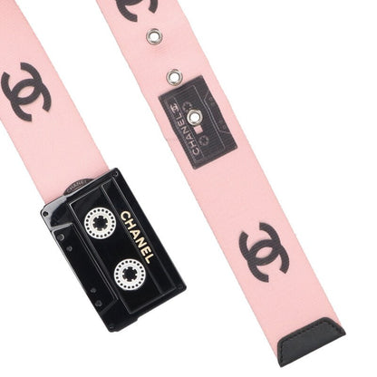 CHANEL Pink Cassette Nylon Belt Size ONE SIZE