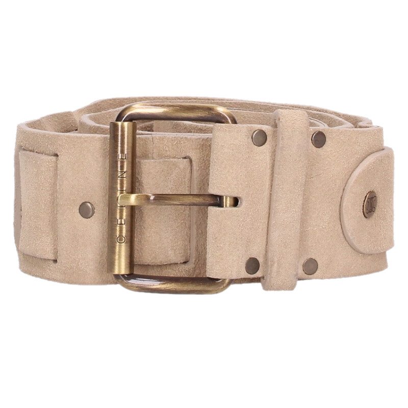 CELINE Beige Suede Belt Size ONE SIZE