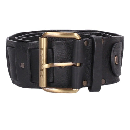 CELINE Black Leather Belt Size ONE SIZE