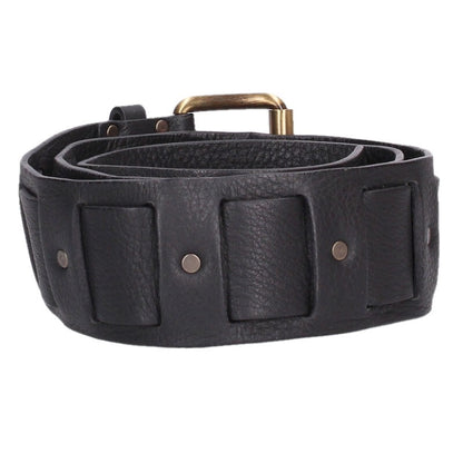 CELINE Black Leather Belt Size ONE SIZE