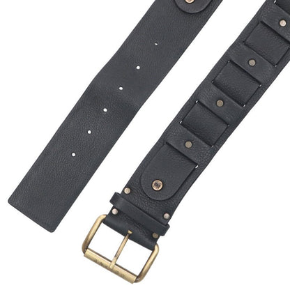 CELINE Black Leather Belt Size ONE SIZE