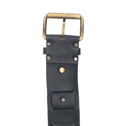 CELINE Black Leather Belt Size ONE SIZE