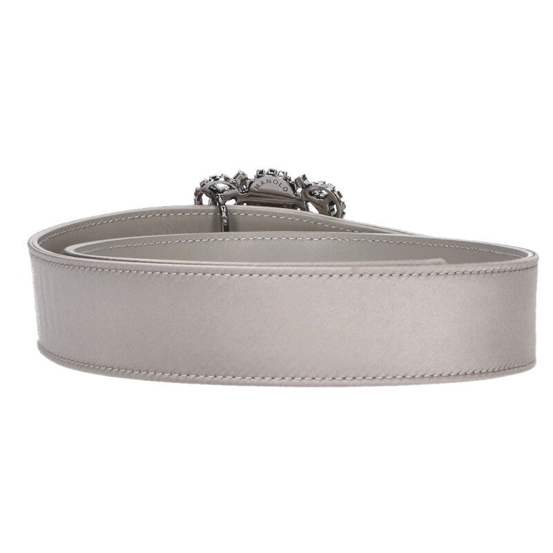 MANOLO BLAHNIK Hangisi Crystal Satin Belt Size ONE SIZE