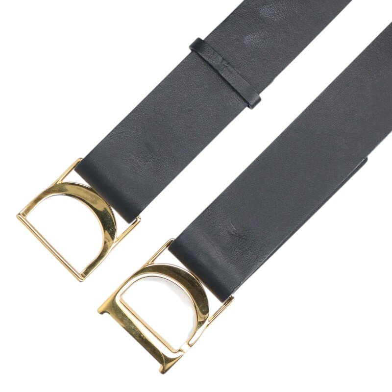 DIOR CD Icon Leather Belt Black Size ONE SIZE