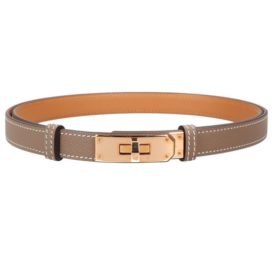 HERMES Kelly 18 Veau Epsom Leather Belt Size ONE SIZE