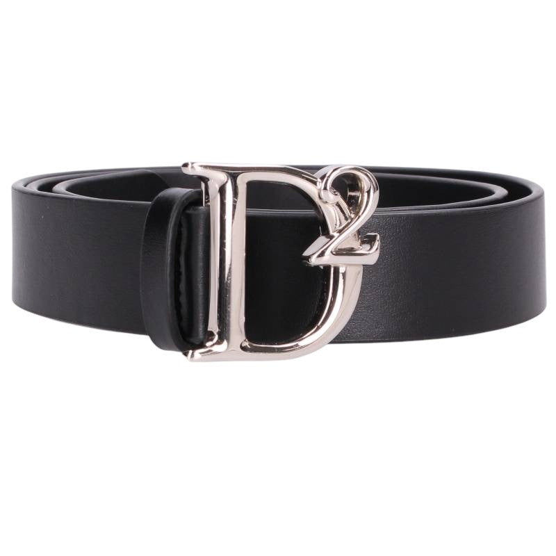 DSQUARED2 Logo Plate Belt Size 7.625
