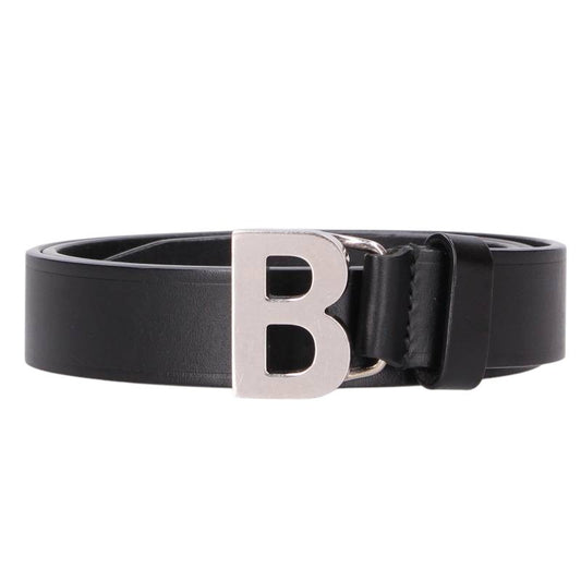 BALENCIAGA B Logo Buckle Leather Belt Size 75CM