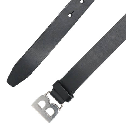 BALENCIAGA B Logo Buckle Leather Belt Size 75CM
