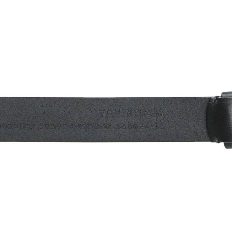 BALENCIAGA B Logo Buckle Leather Belt Size 75CM