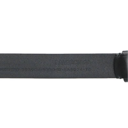 BALENCIAGA B Logo Buckle Leather Belt Size 75CM