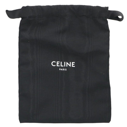 CELINE Triomphe Suede Leather Belt Silver Beige Size 95