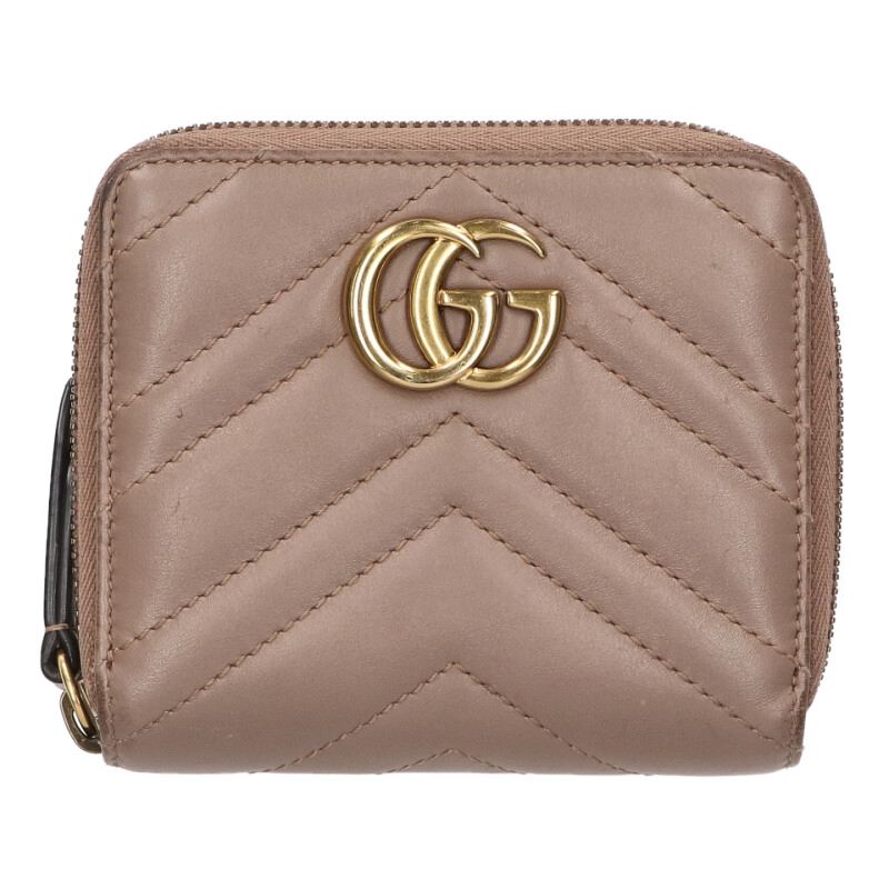 GUCCI GG Marmont V-Stitch Zip Around Wallet Size ONE SIZE